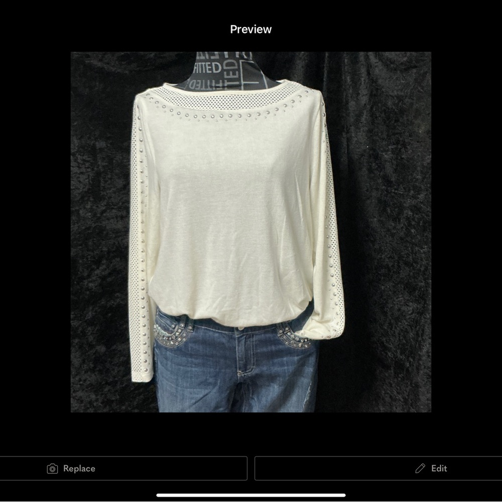 Belldini Cream Women's Soft Sweater xl